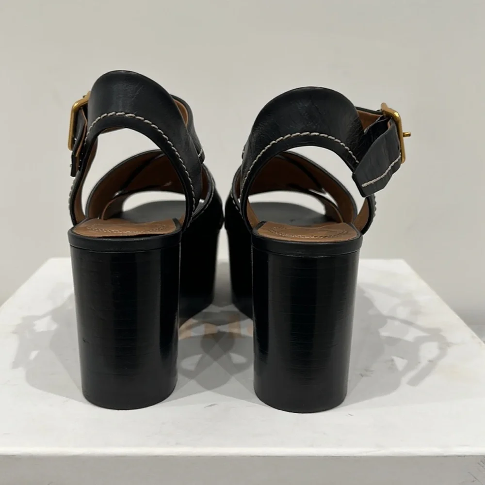 CHLOE ADIGE PEPE CORVETTE BLACK 35 1/2 5.5 - Picture 5 of 8